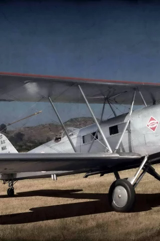 стиль, самолёт, фон, boeing 40c