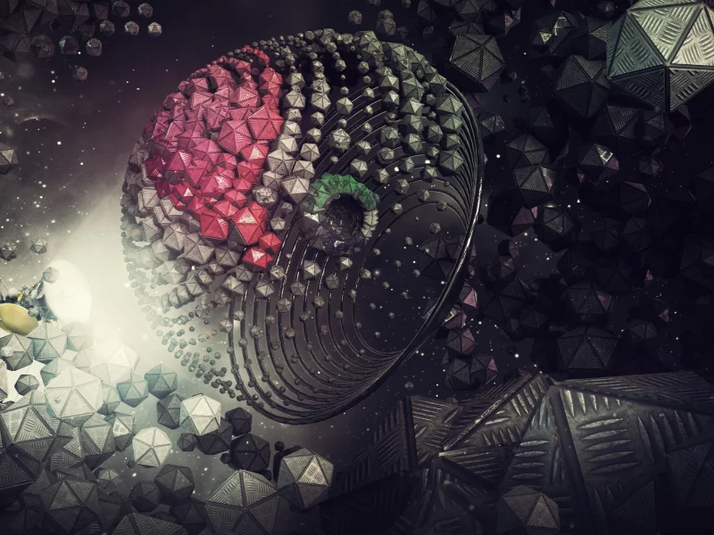digital art, lacza, абстракция, 3d, рендер, космос, hq wallpaper