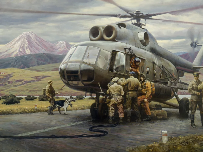 картина, 1986 год, &amp;quot;малая авиация&amp;quot;, холст