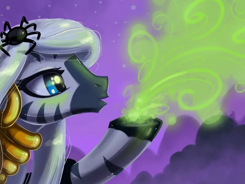 halloween, автор, порошок, my little pony, паук, kp-shadowsquirrel, пони, zecora