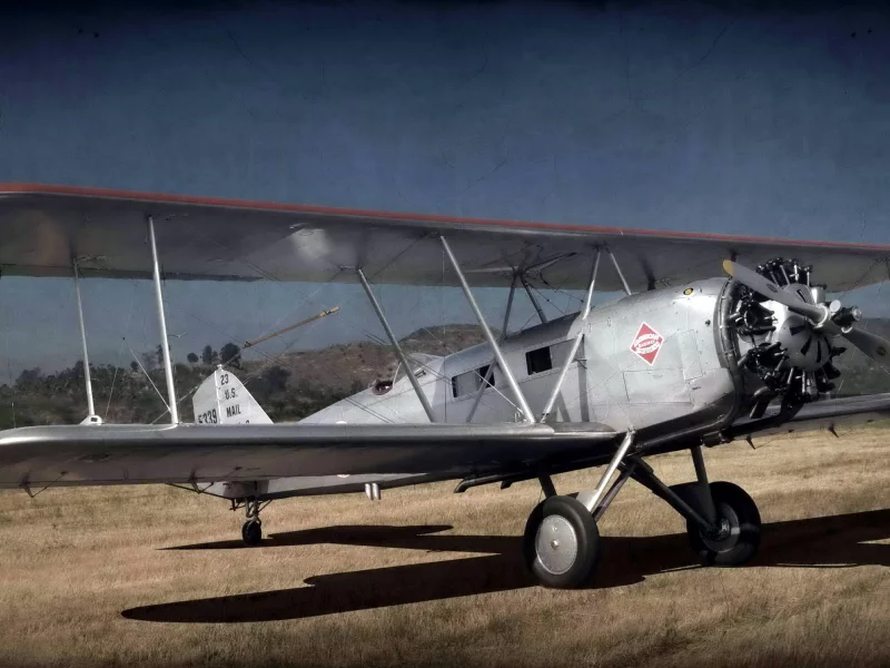 стиль, самолёт, фон, boeing 40c