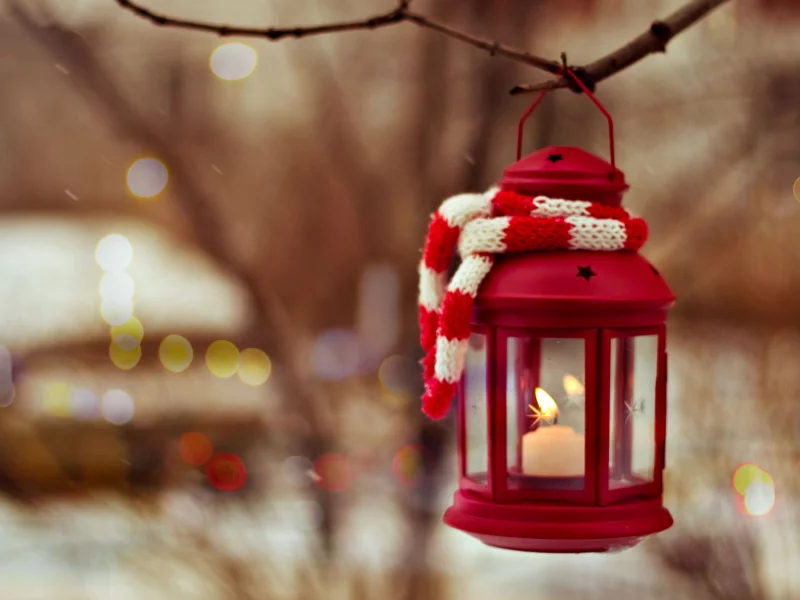 lantern, свечи, зима, рождество, candle, christmas, дерево, фонарь