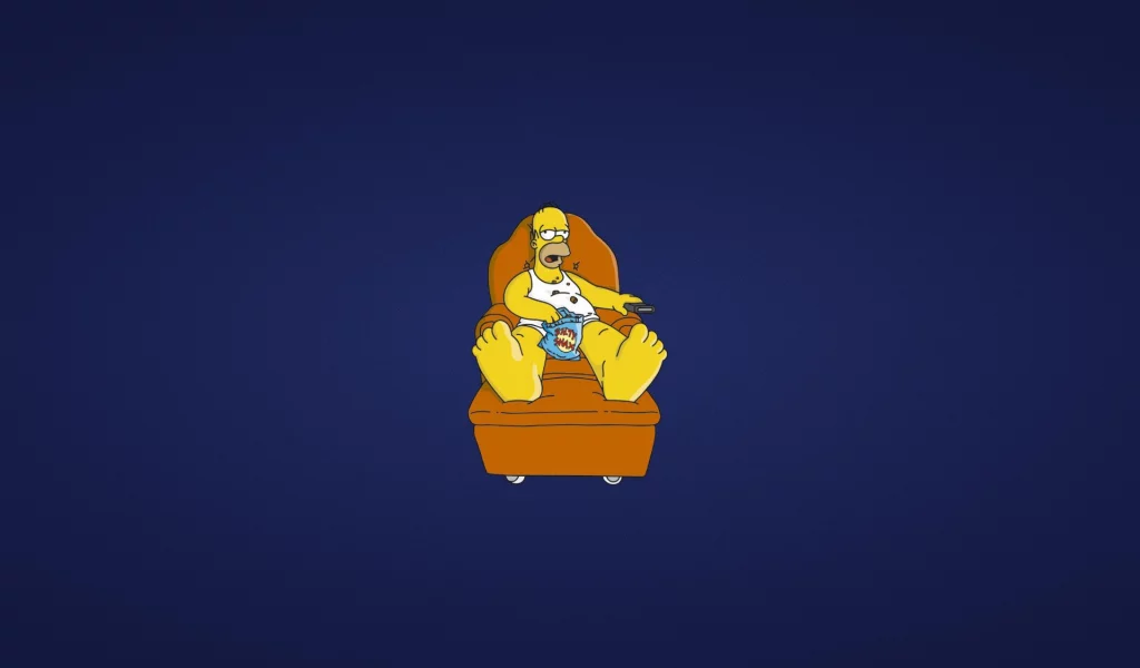 диван, the simpsons, симпсоны, минимализм, homer, гомер