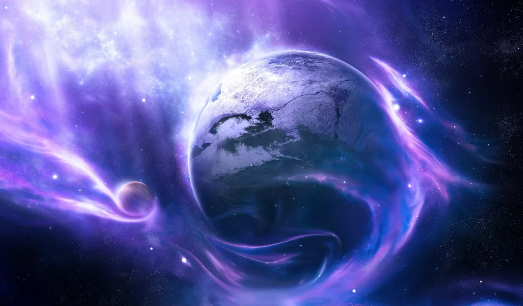 clouds, sci fi, planet, light, colors