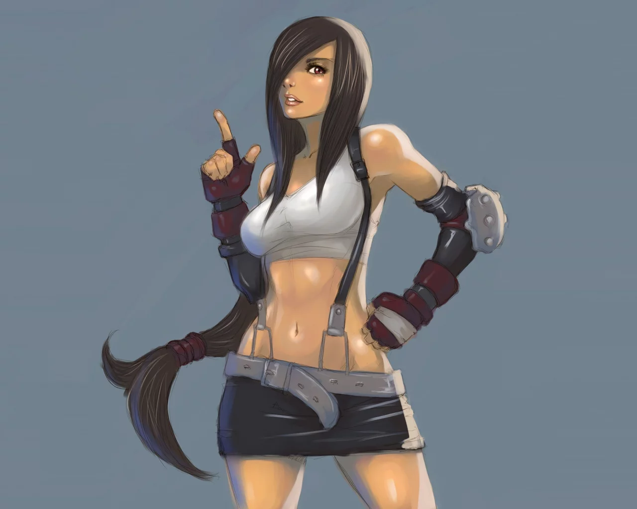 tifa, арт, тифа final fantasy, фон, lockhart, девушка