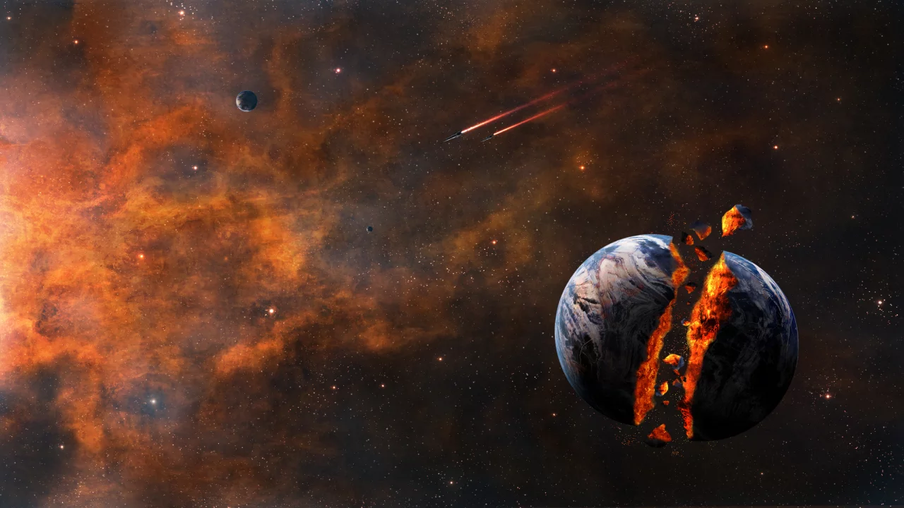 sci fi, stars, planet, spacecraft, sci fi, explosion
