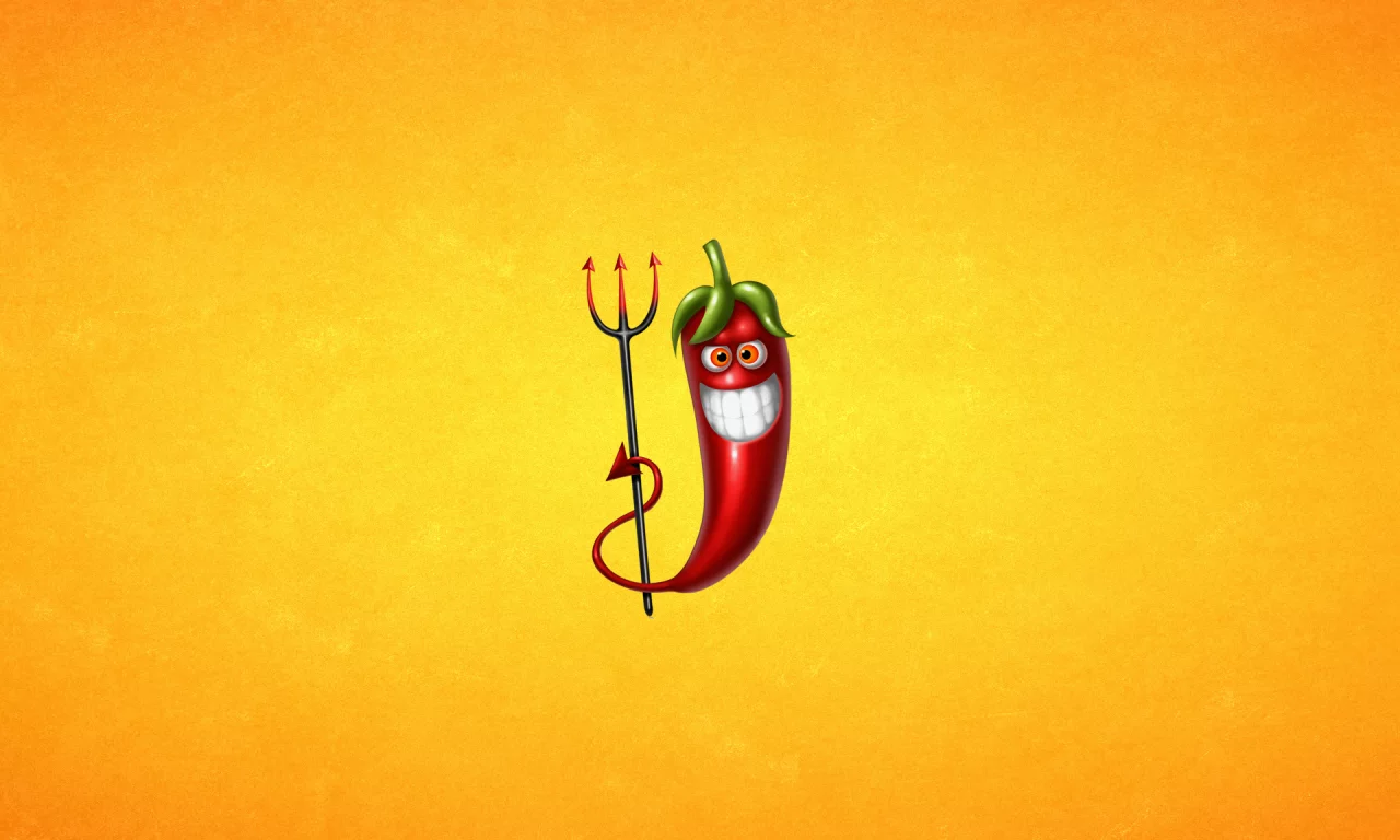 улыбка, красный, перец, светлый фон, pepper, трезубец