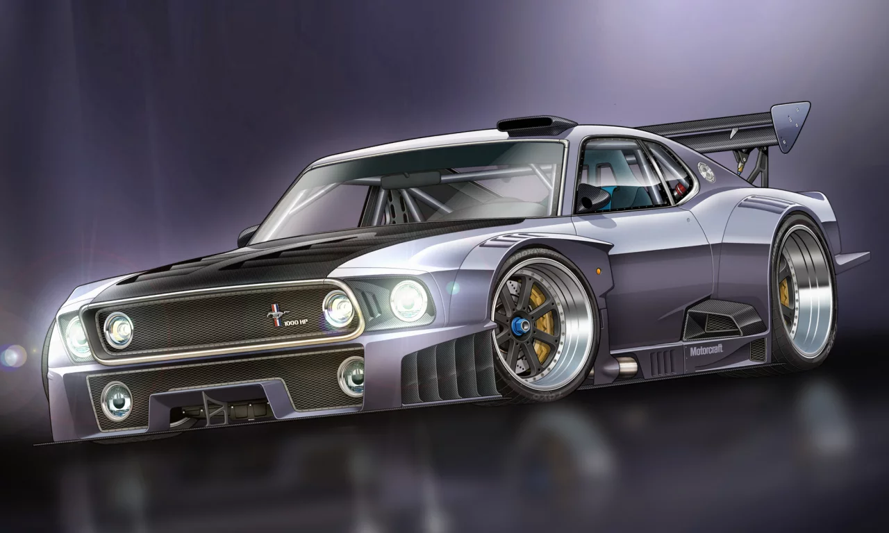ford, форд, арт, мустанг, 1000 hp, gt-r, mustang, race car