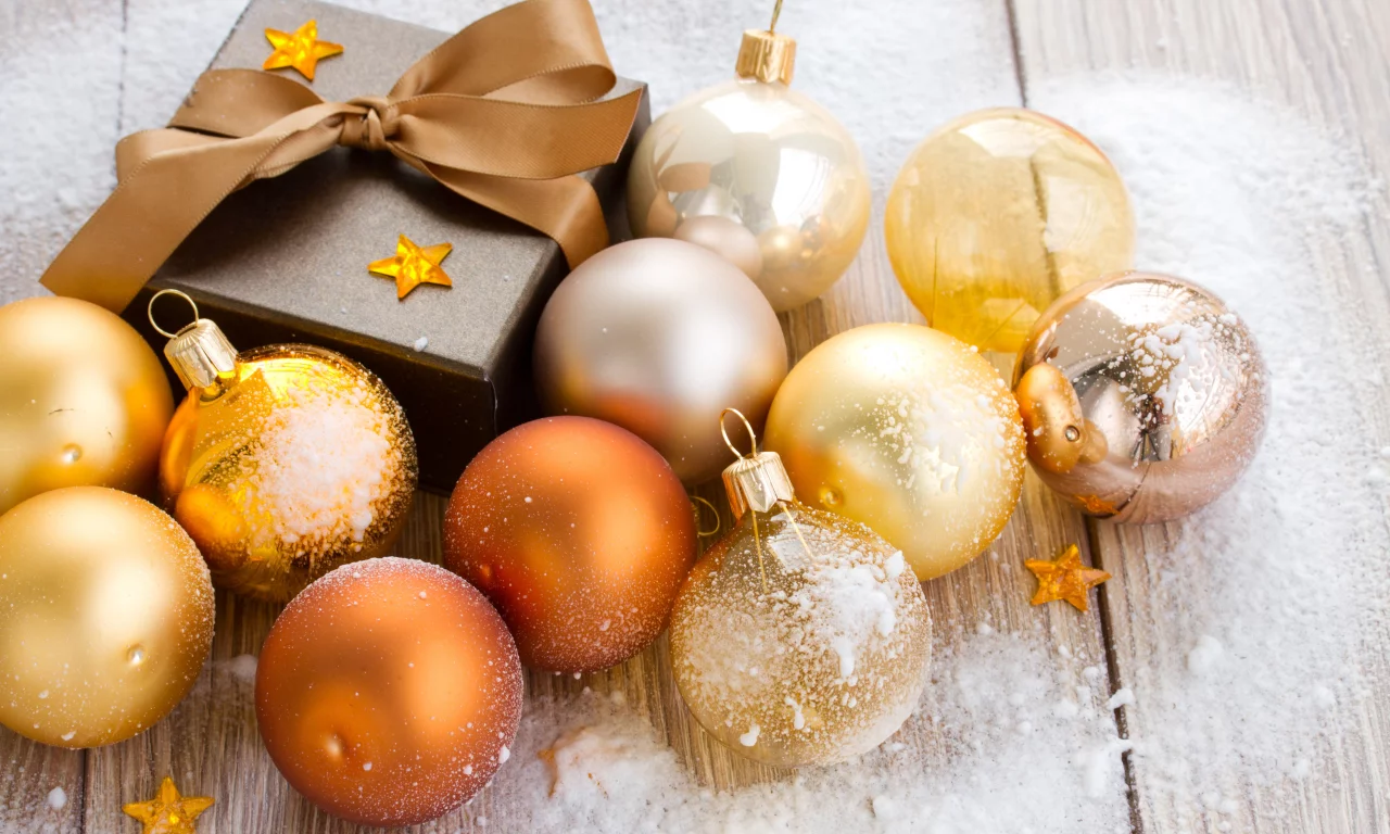 коричневая, christmas, new year, коробка, коробочка, подарок