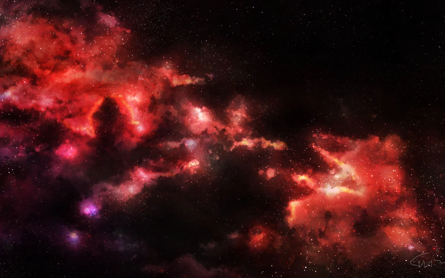 nebula, туманность, космос, красная