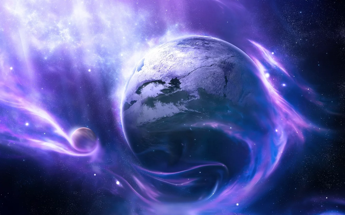 clouds, sci fi, planet, light, colors