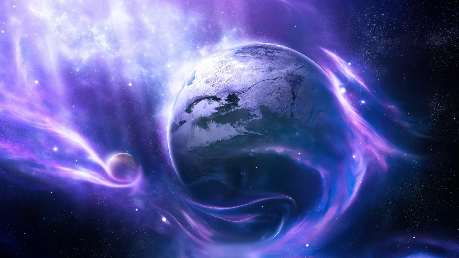 clouds, sci fi, planet, light, colors