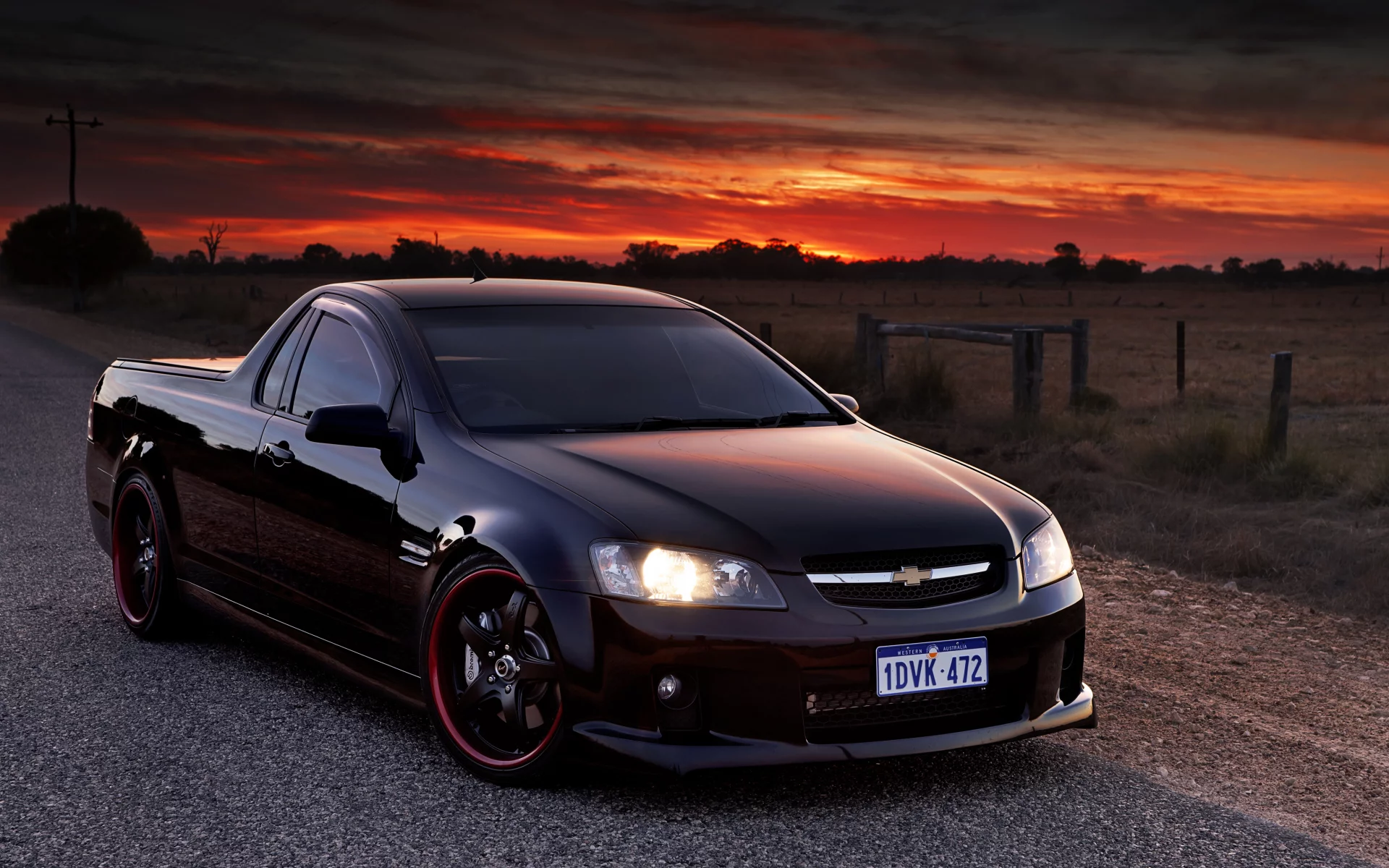 шевроле, вечер, chevrolet lumina ss, пикап