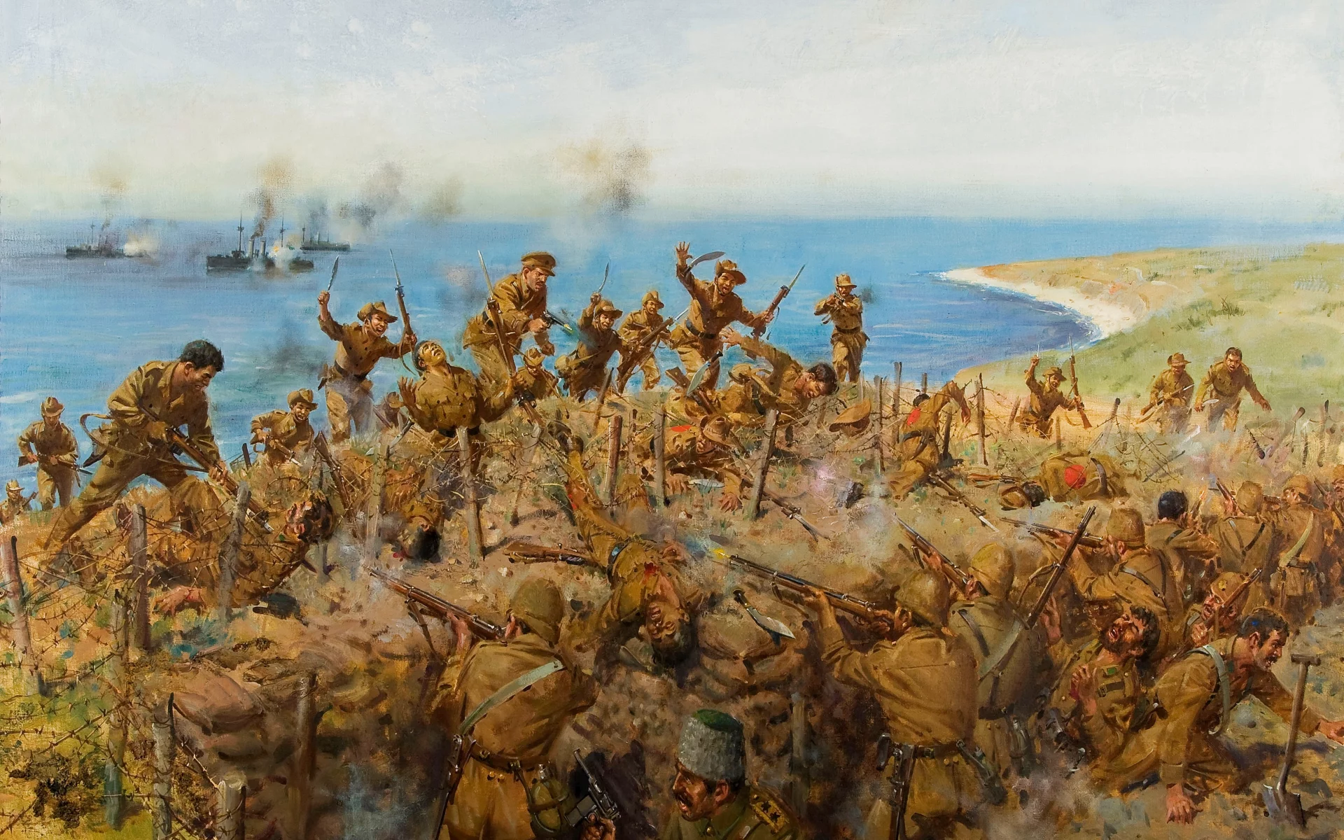 ww1, &amp;quot;the battle for sari bair&amp;quot;, художник теренс кунео