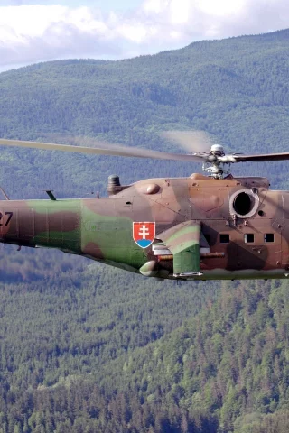 ми-24, транспортно-боевой, советский, вертолёт, небо