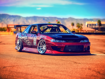 silvia, race car, sun, nissan, s14