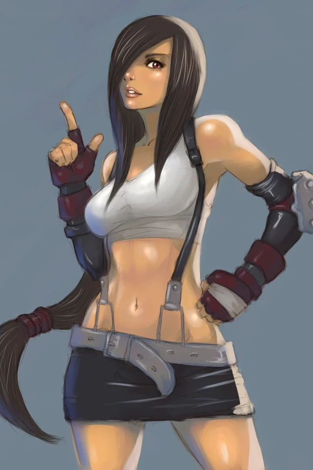tifa, арт, тифа final fantasy, фон, lockhart, девушка