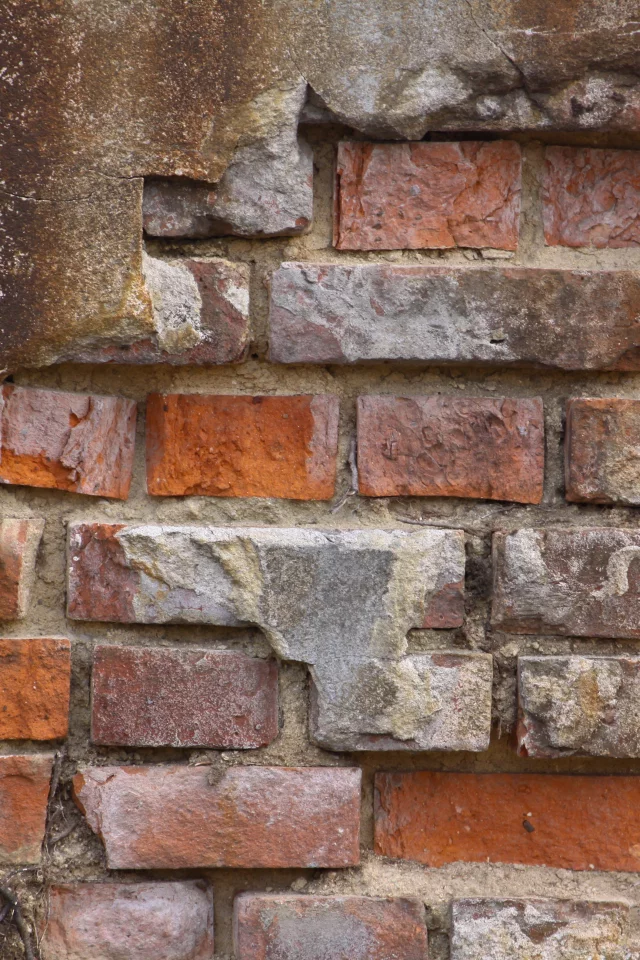wall, broken bricks, brick, reboque, pattern