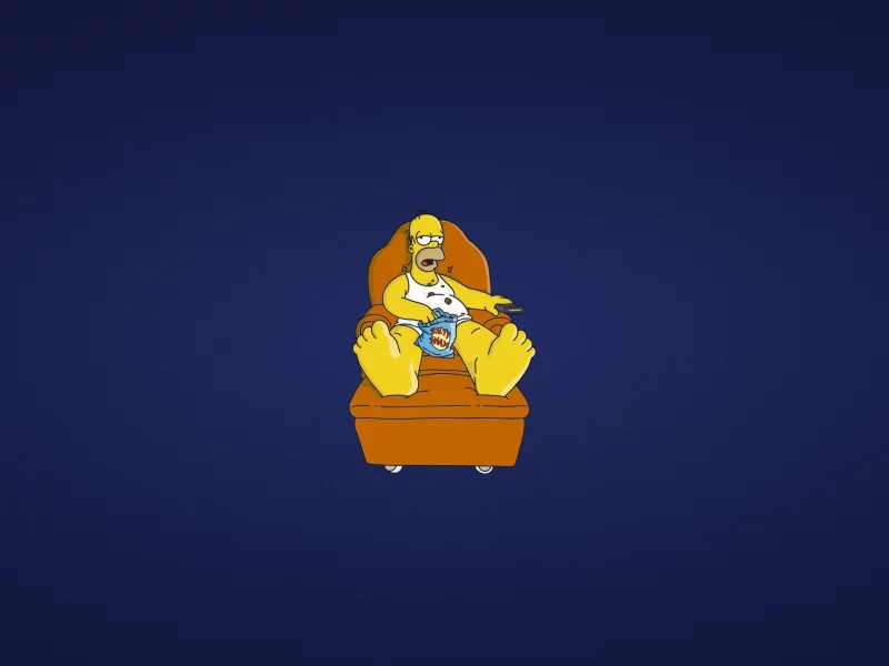 диван, the simpsons, симпсоны, минимализм, homer, гомер