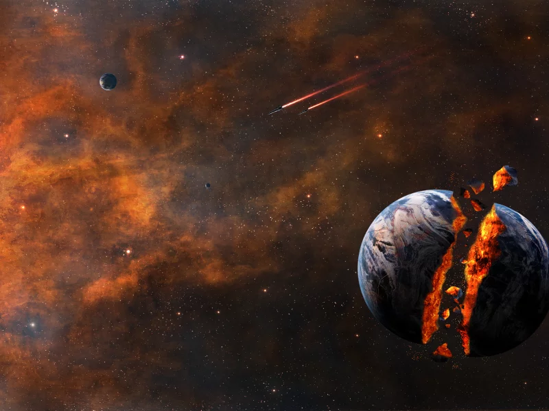 sci fi, stars, planet, spacecraft, sci fi, explosion