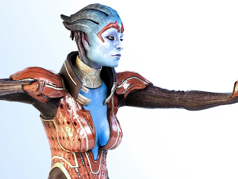 mass effect, стойка, простой фон, костюм, samara