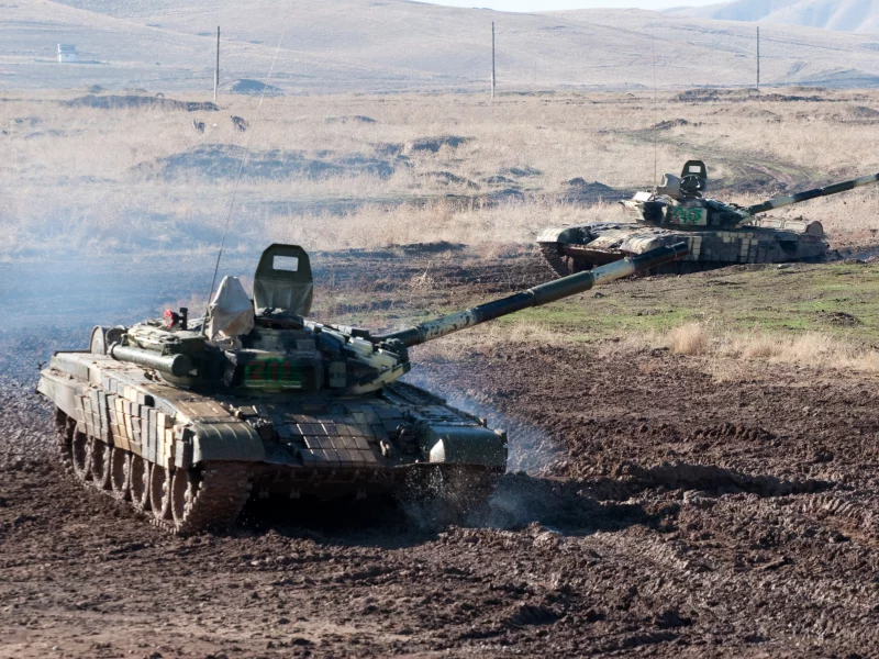 грязь, т-72б, предгорье, с, дорога, боевые танки