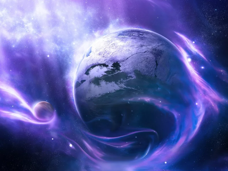 clouds, sci fi, planet, light, colors