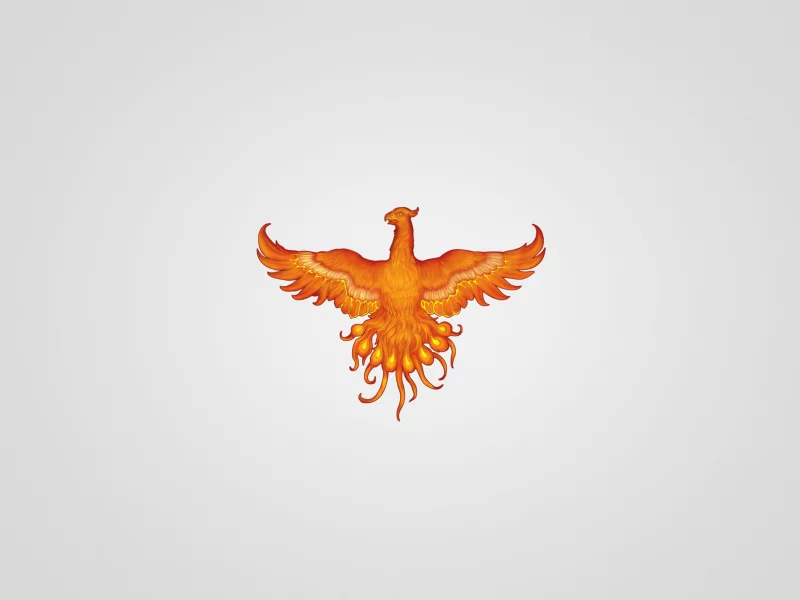 красная, phoenix, fenix, феникс, птица, светлый фон