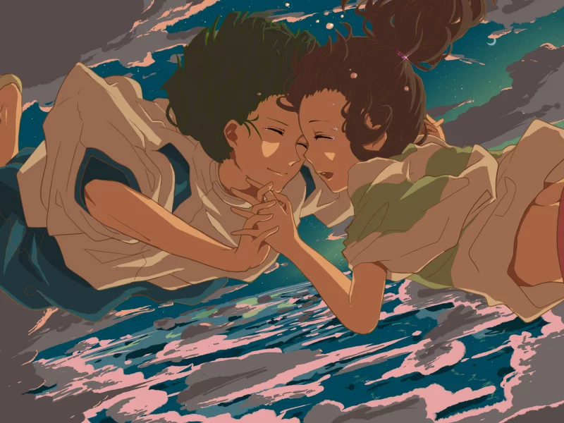 арт, haku, ryouya, ogino chihiro, spirited away, аниме