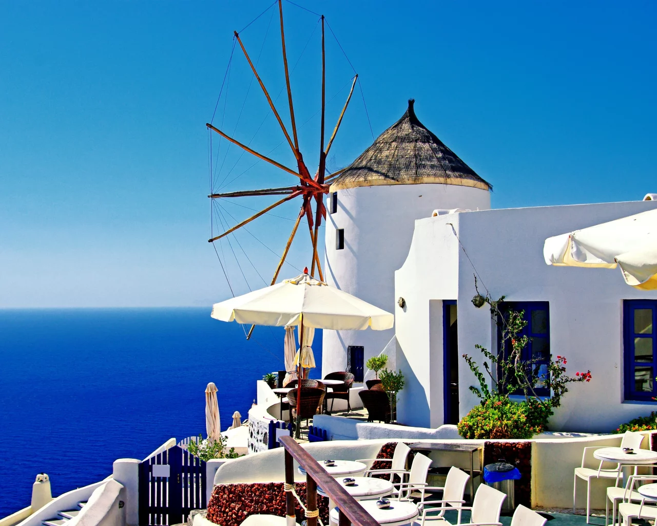 греция, greece, santorini, мельница, oia, город, ия, санторини
