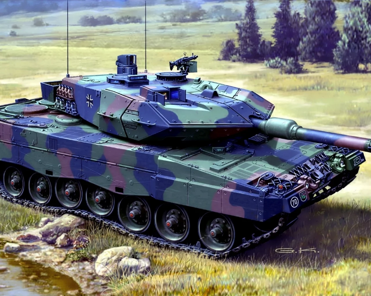 немецкий, леопард 2, боевой, арт, танк, основной, leopard 2