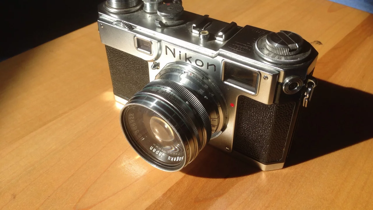 однообъективный, фотоаппарат, корпус, пленочный, nikon s2