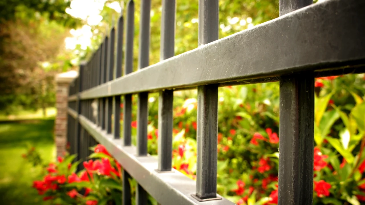 ворота, ограда, fence, забор, макро, macro, ограждение, flowers