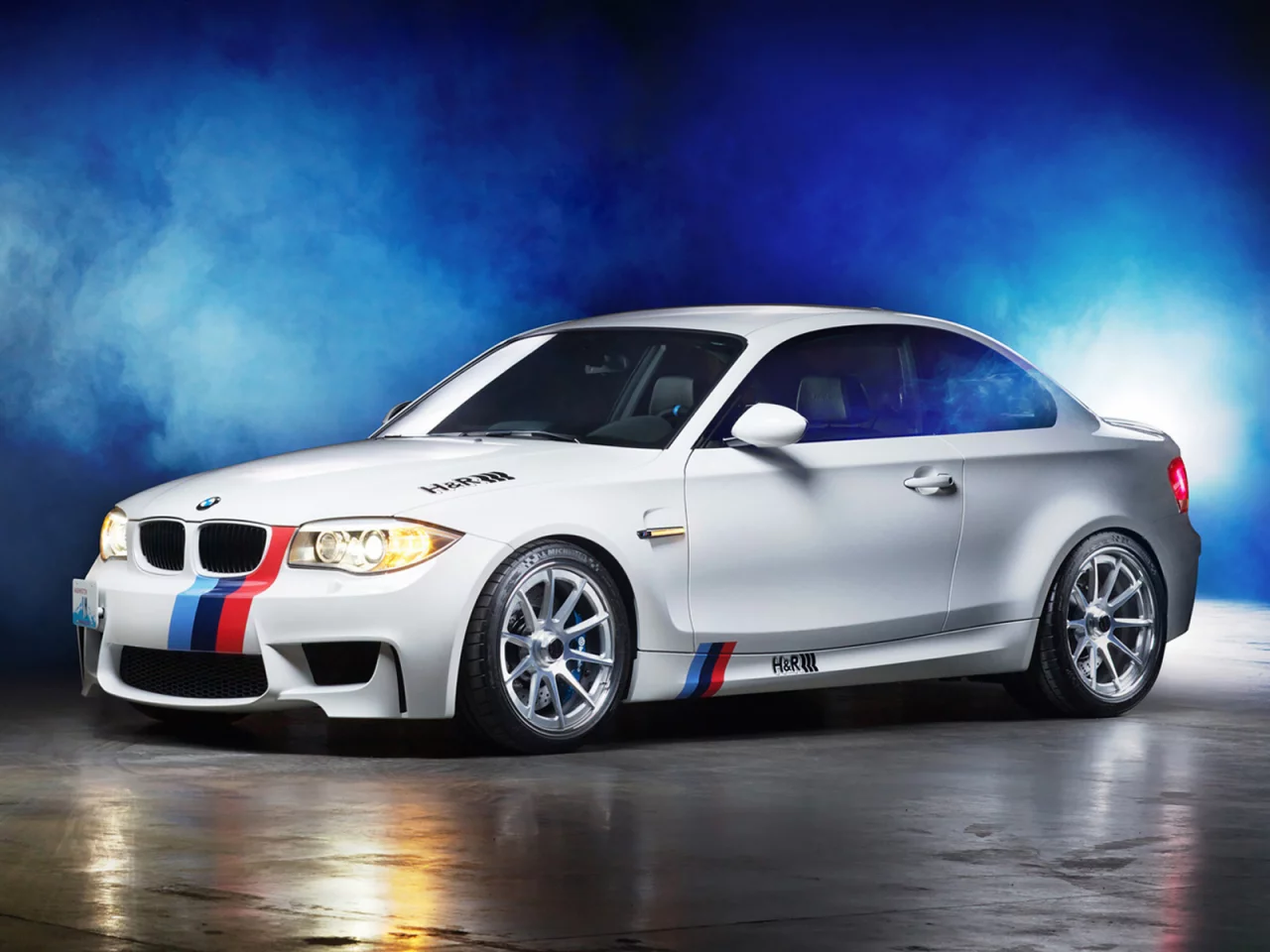 бмв, тюнинг, bmw 1m coupe, дым