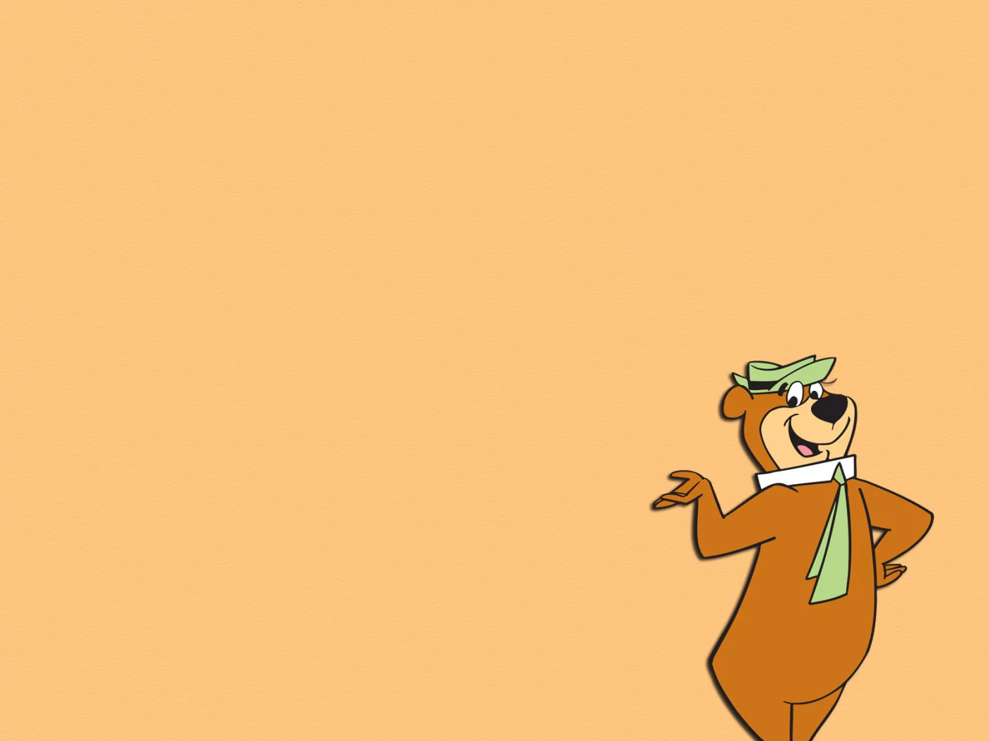 yogi bear, медведь йоги, улыбка, жест