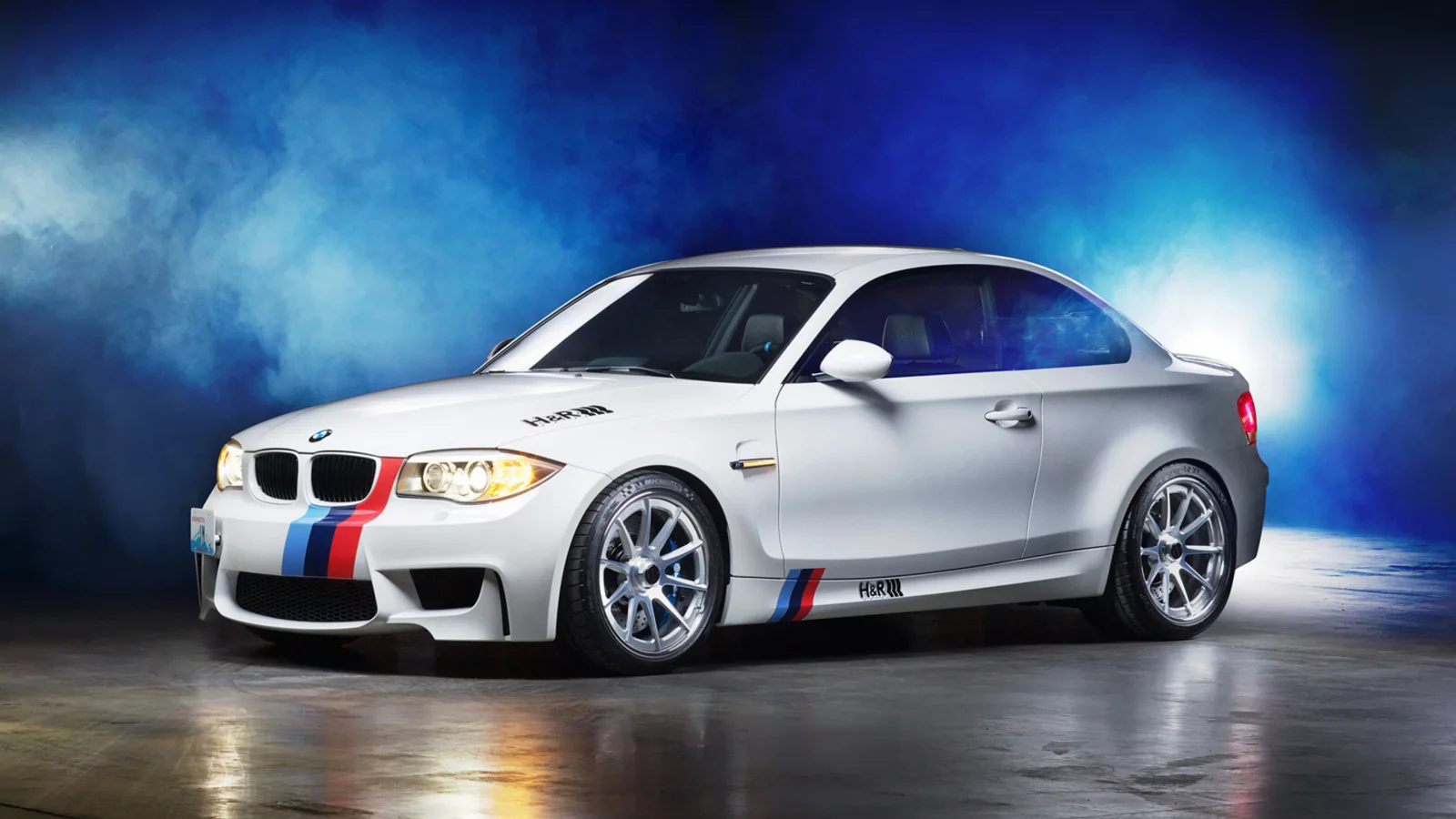 бмв, тюнинг, bmw 1m coupe, дым