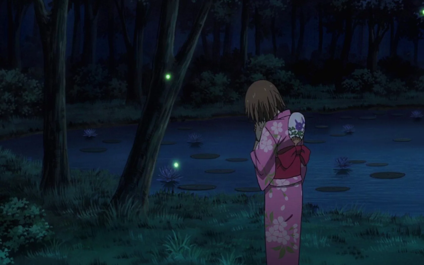 Нotarubi no mori e, девушка, озеро