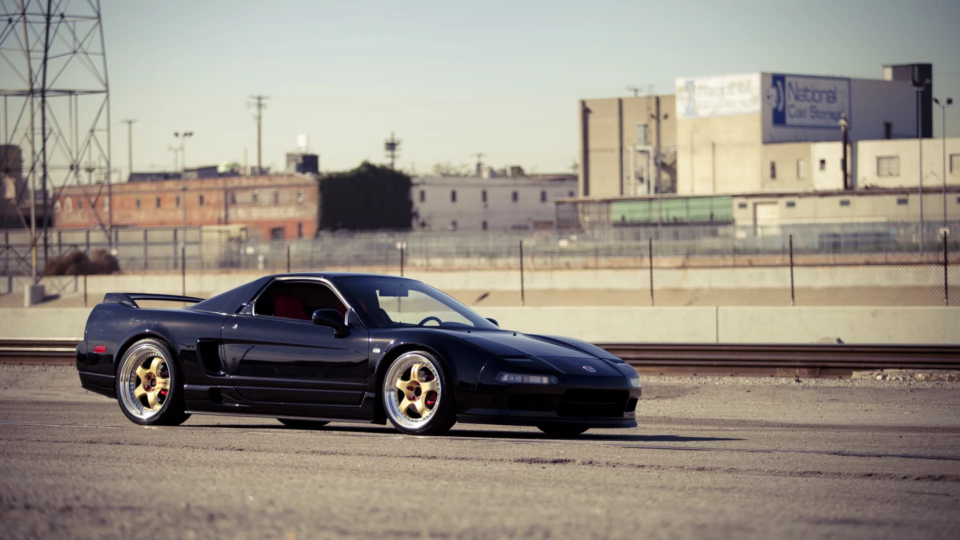nsx, хонда, лэп, здания, город, black, honda, чёрная, acura, акура