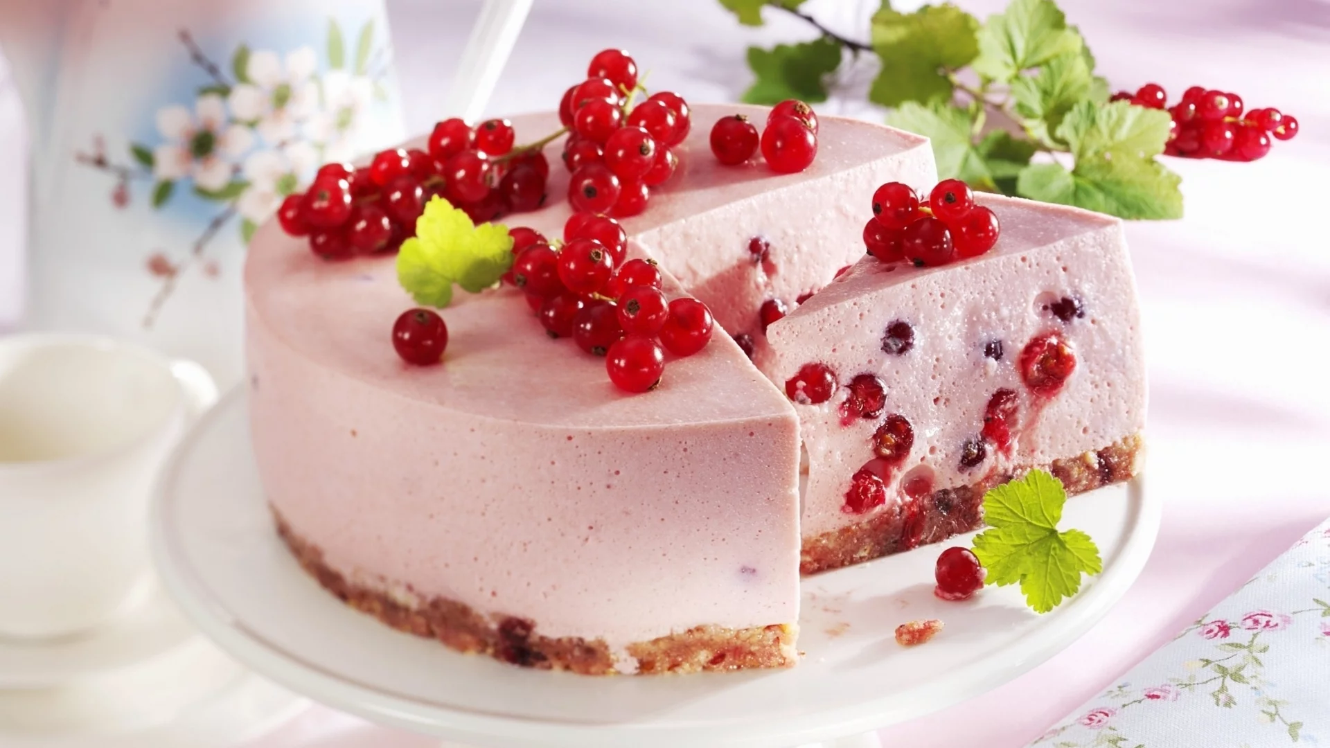 чашка, еда, десерт, пирожное, сладкое, смородины, торт