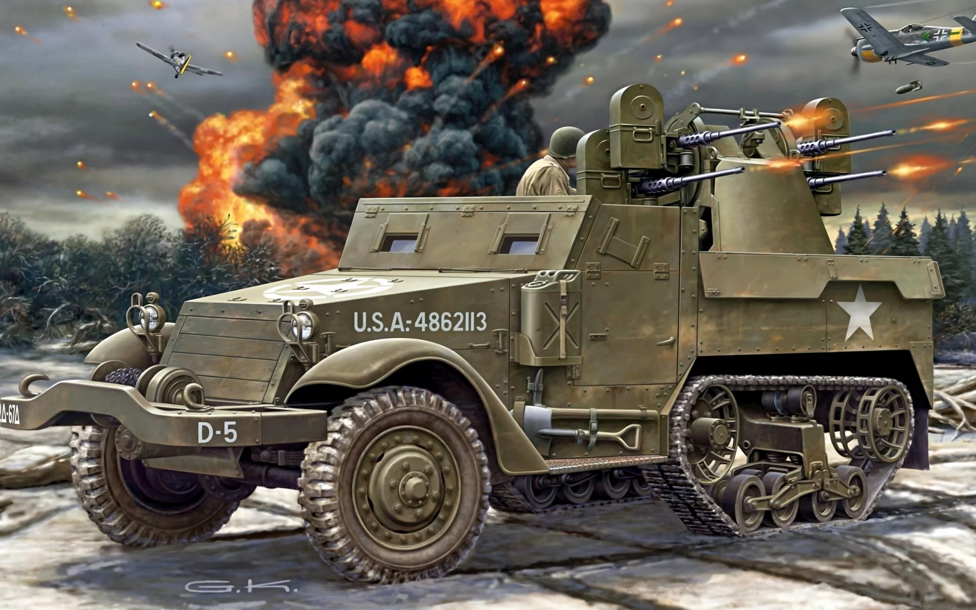 half-track, m3, американский, m3, personnel, арт, carrier