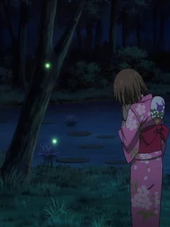 Нotarubi no mori e, девушка, озеро