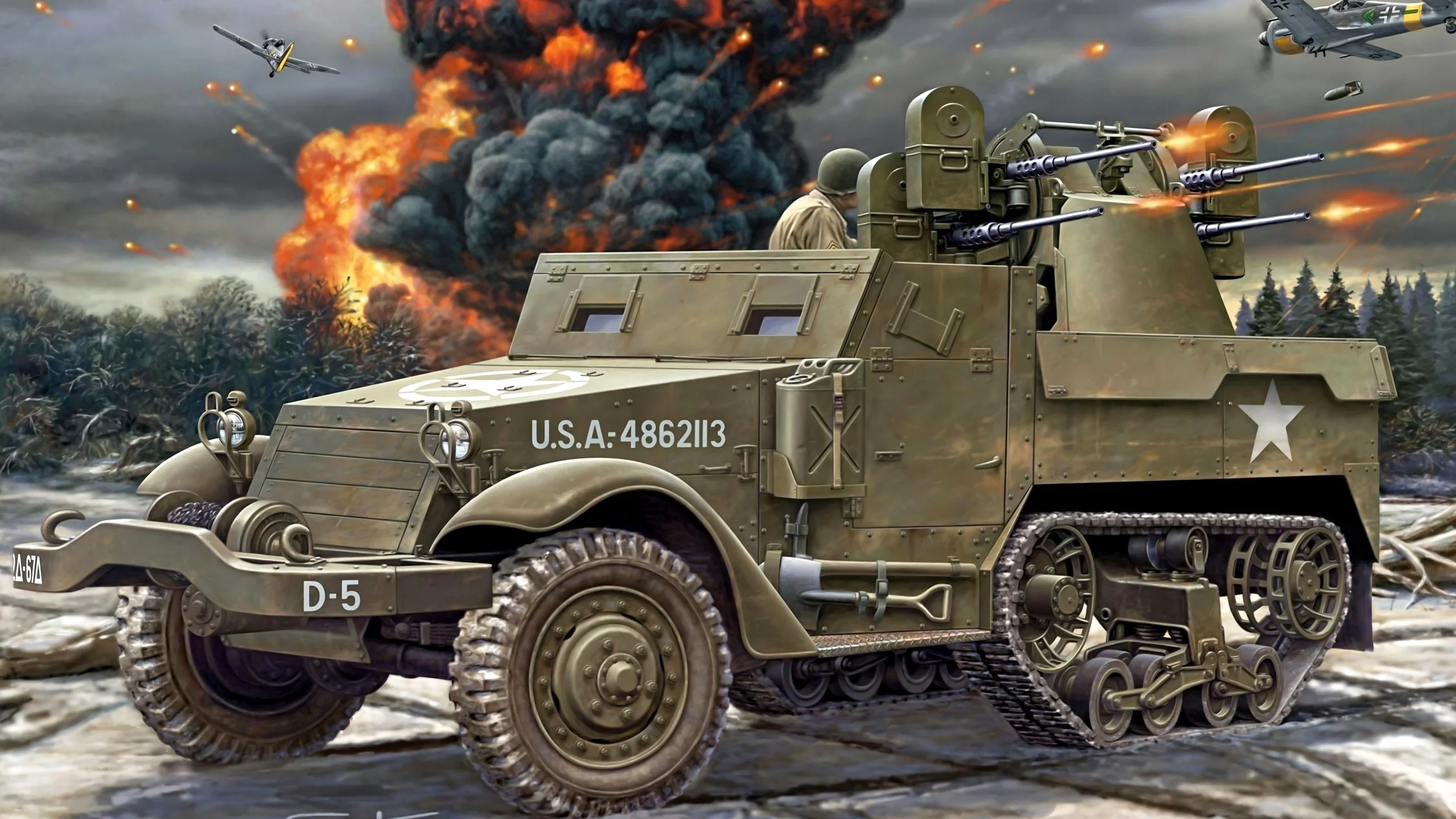 half-track, m3, американский, m3, personnel, арт, carrier