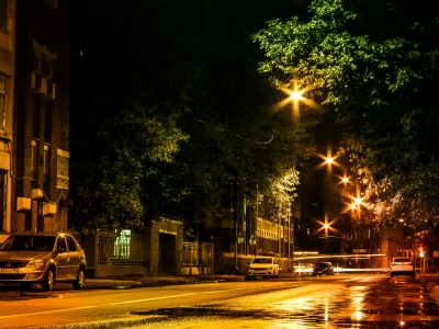 улица, фонари, ночь