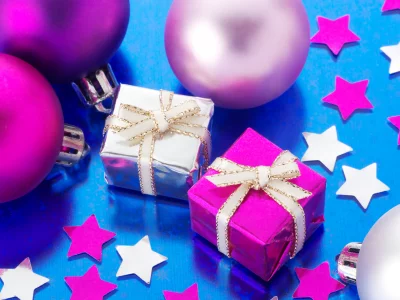 gifts, new year, stars, balls, decoration, merry christmas