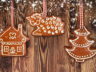 фигурка, новогодняя, печенька, человечек, sweets, cookies