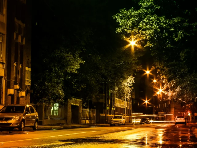 улица, фонари, ночь