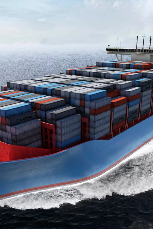 груз, борт, судно, корпус, maersk, контейнеровоз