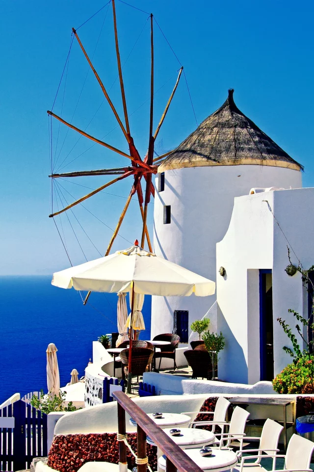греция, greece, santorini, мельница, oia, город, ия, санторини