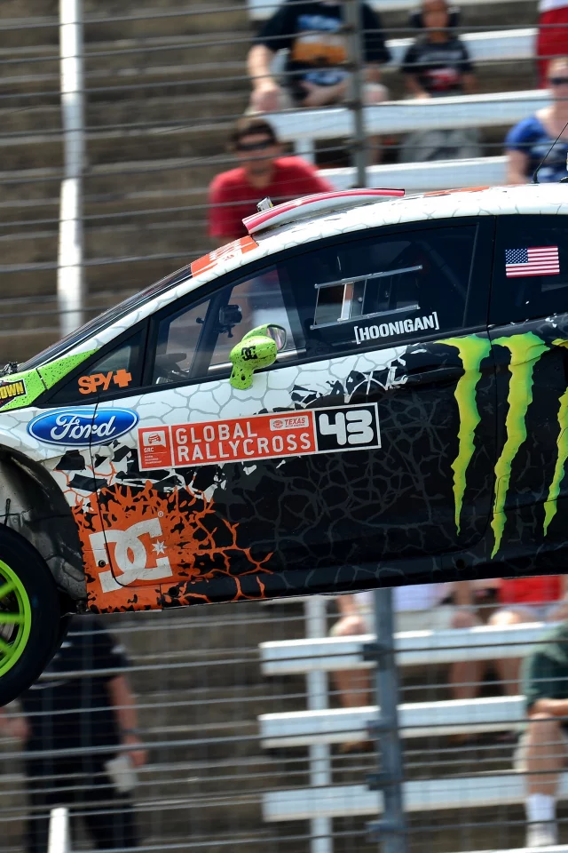 фиеста, форд, вид сбоку, rally, ken block, авто, ford, rallycross, fiesta