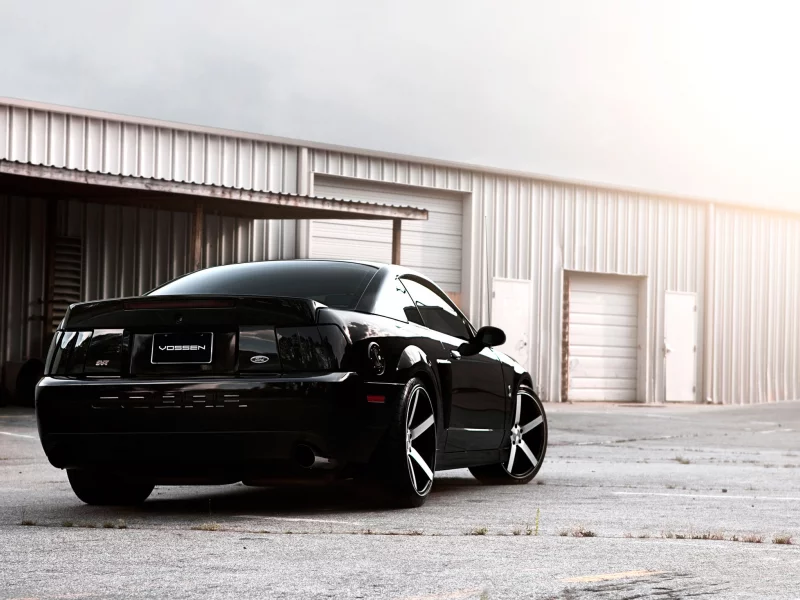 форд, черный, мустанг, кобра, ford mustang, shelby, ангар